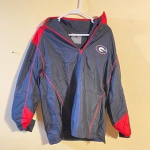 vintage college georgia windbreaker size L